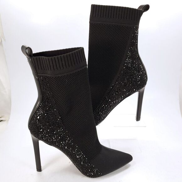 Steve Madden Janit Embellished Casual Stiletto Heel Womens Size 6.5 Black - Picture 5 of 9